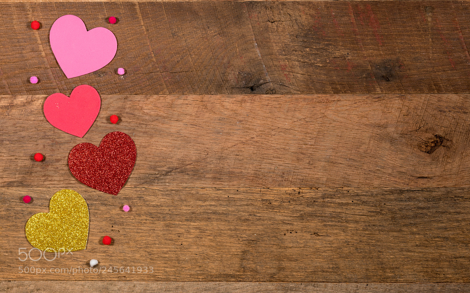 Sony a7R II sample photo. Heart shapes on wooden photography