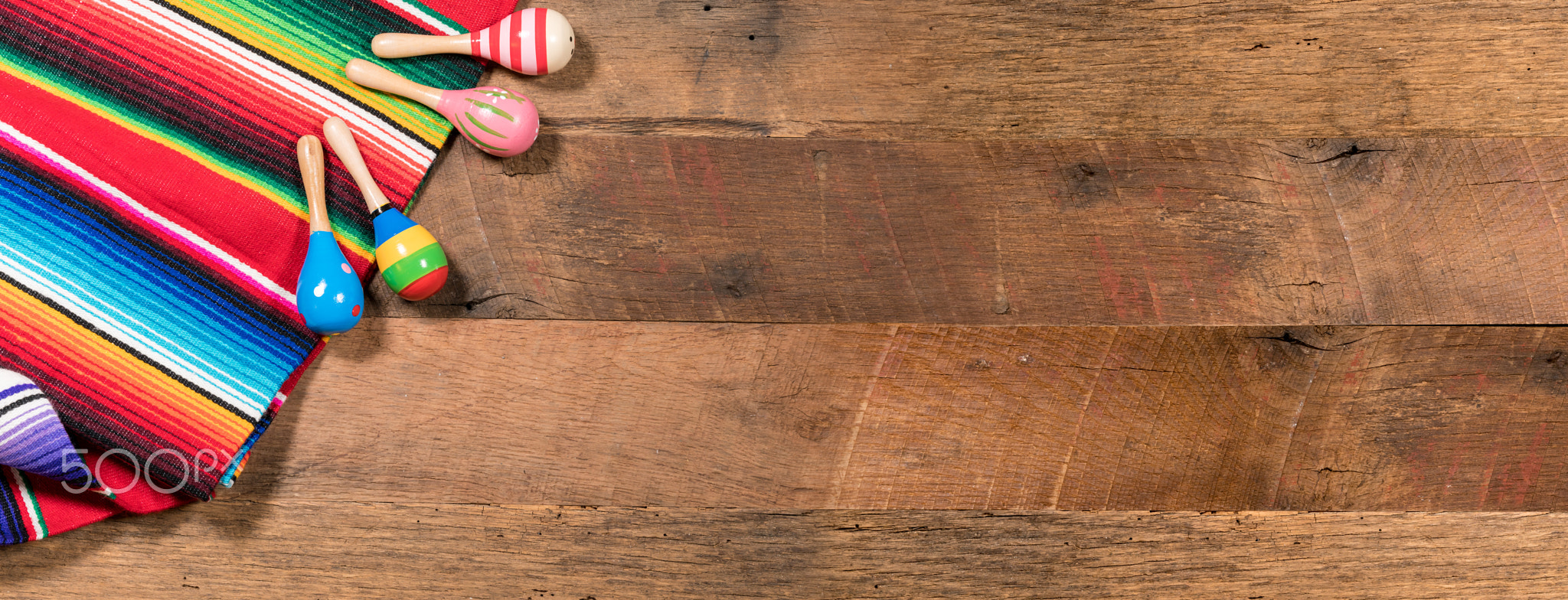 Cinco de Mayo background on wooden boards