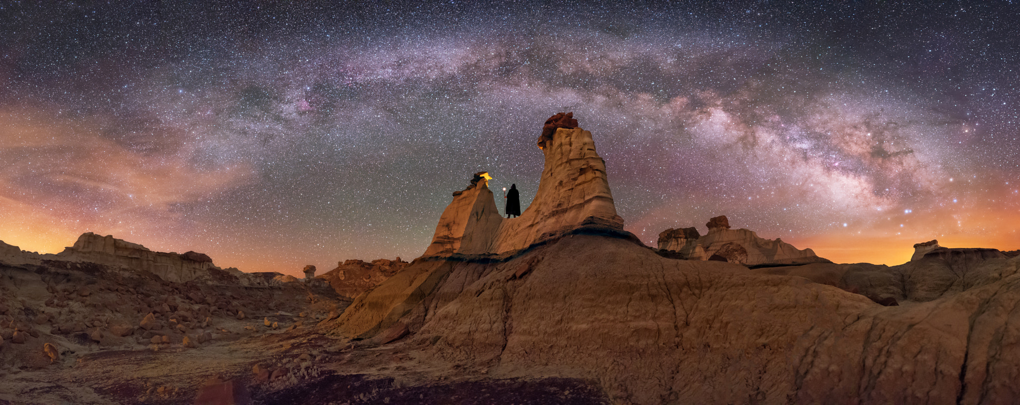 Nikon D810A sample photo. The wizard of bisti, panorama photography