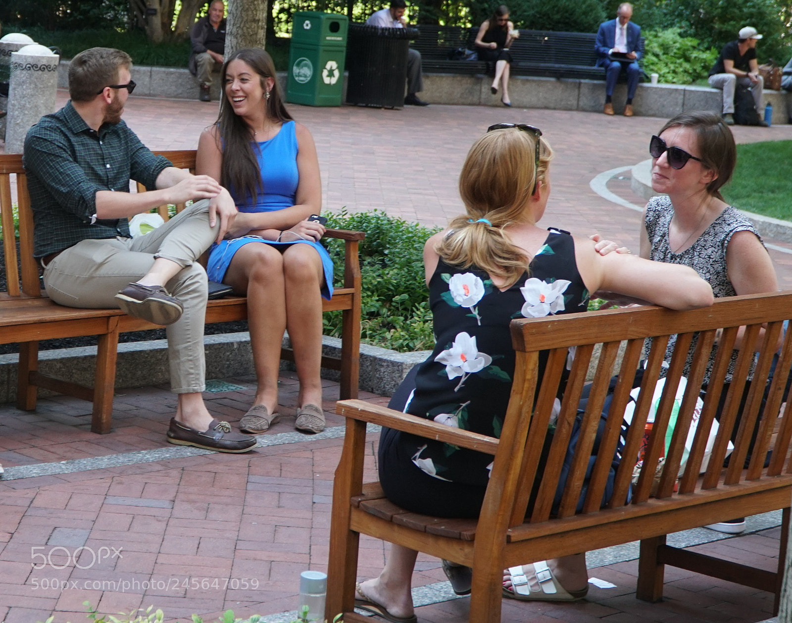 Sony a6500 sample photo. Conversation in the park photography