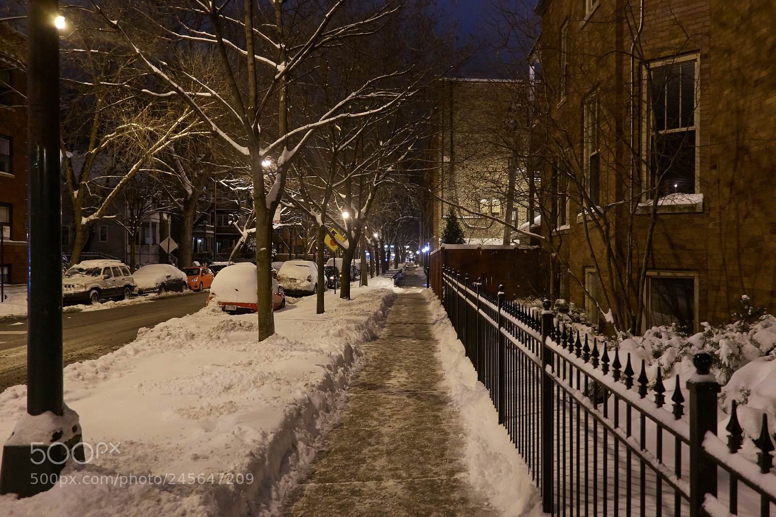 Sony Cyber-shot DSC-RX100 II sample photo. Snowy sidewalk photography