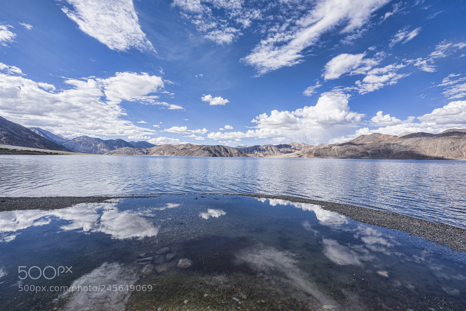 Nikon D810 sample photo. Pangong tso sky reflection photography