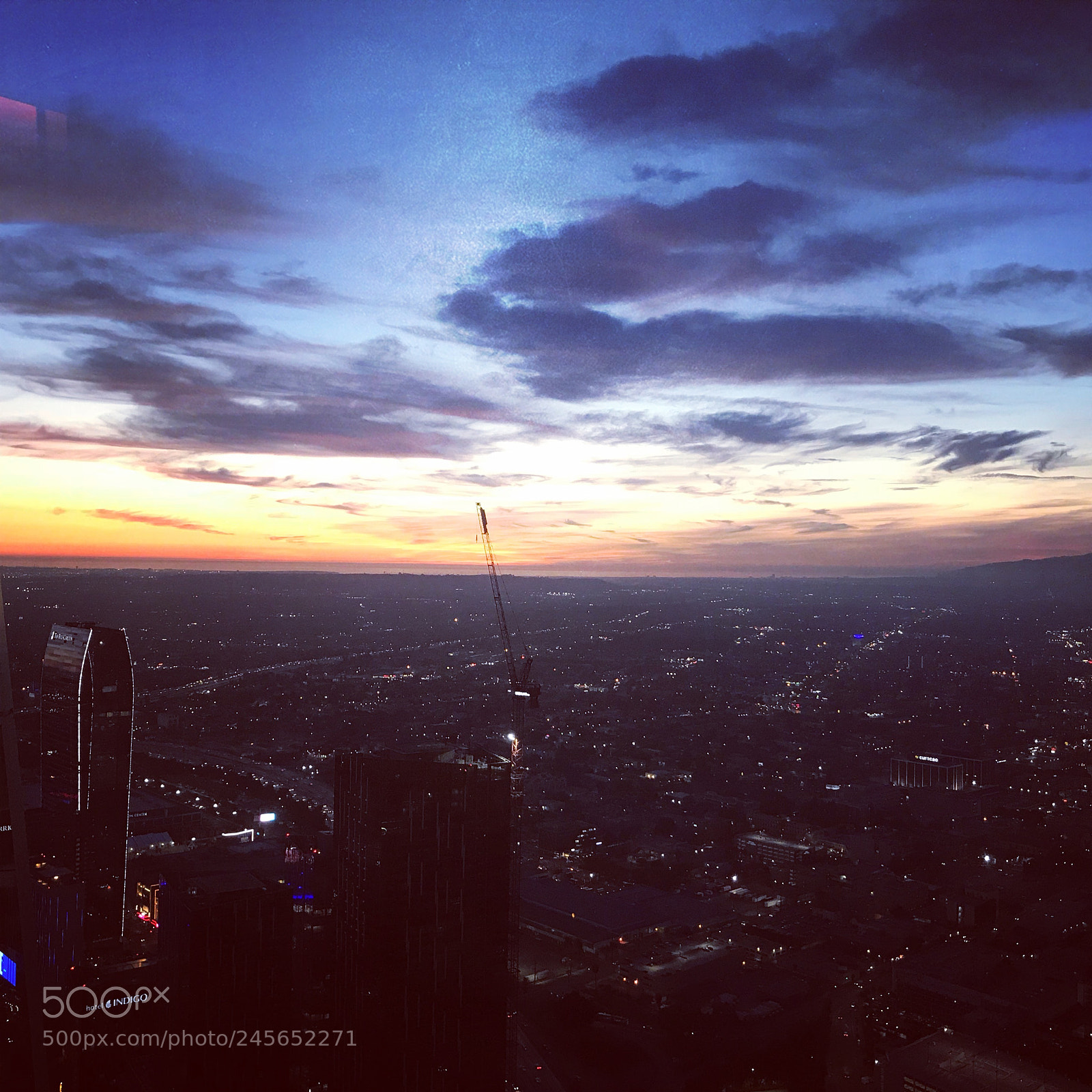 Apple iPhone 7 Plus sample photo. Night view from intercontinental photography