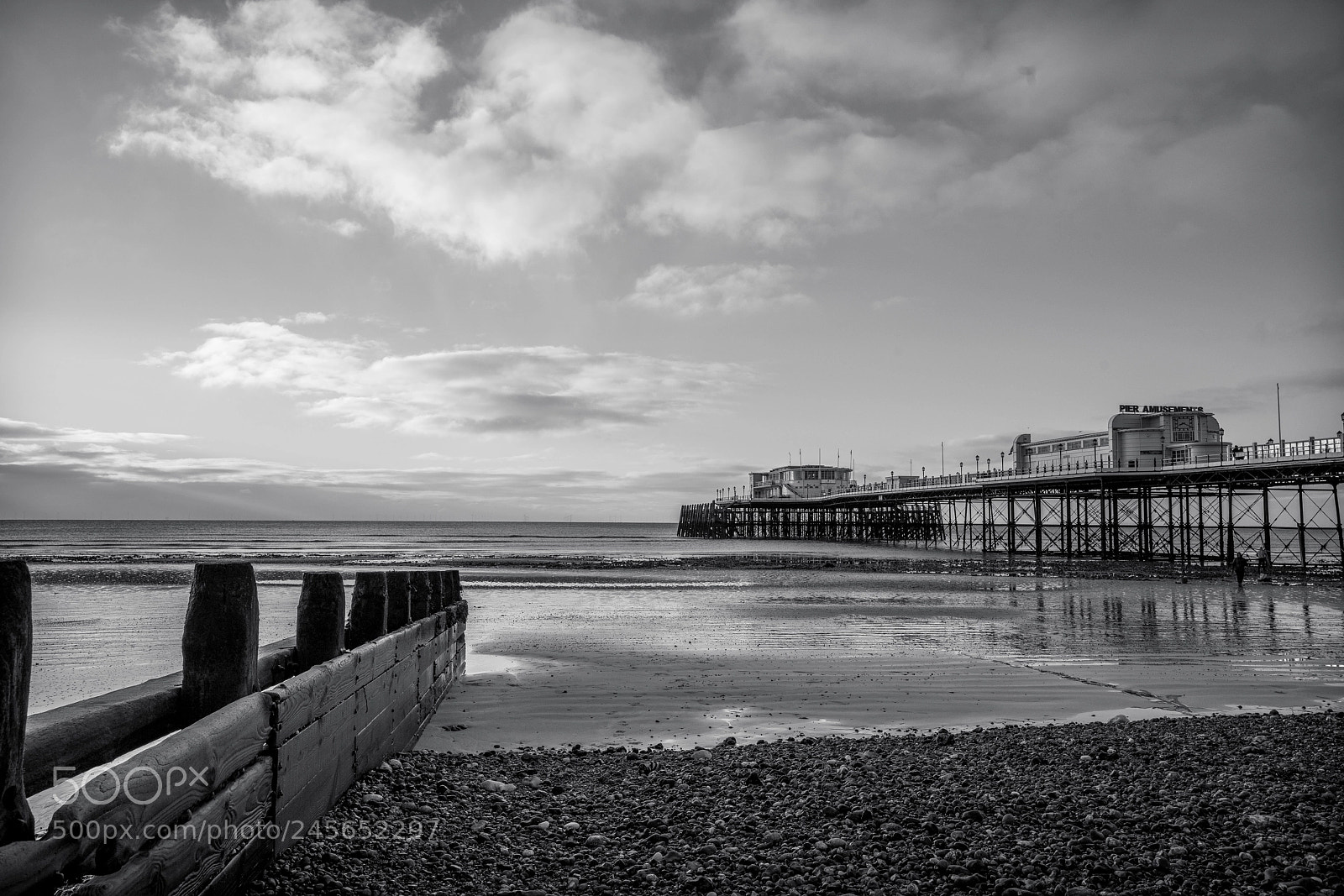 Sony a7R III sample photo. Worthing pier mono photography