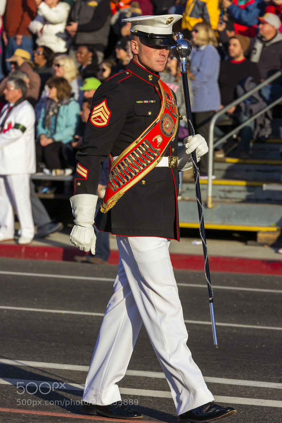 Canon EOS 60D sample photo. Marine band drum major photography