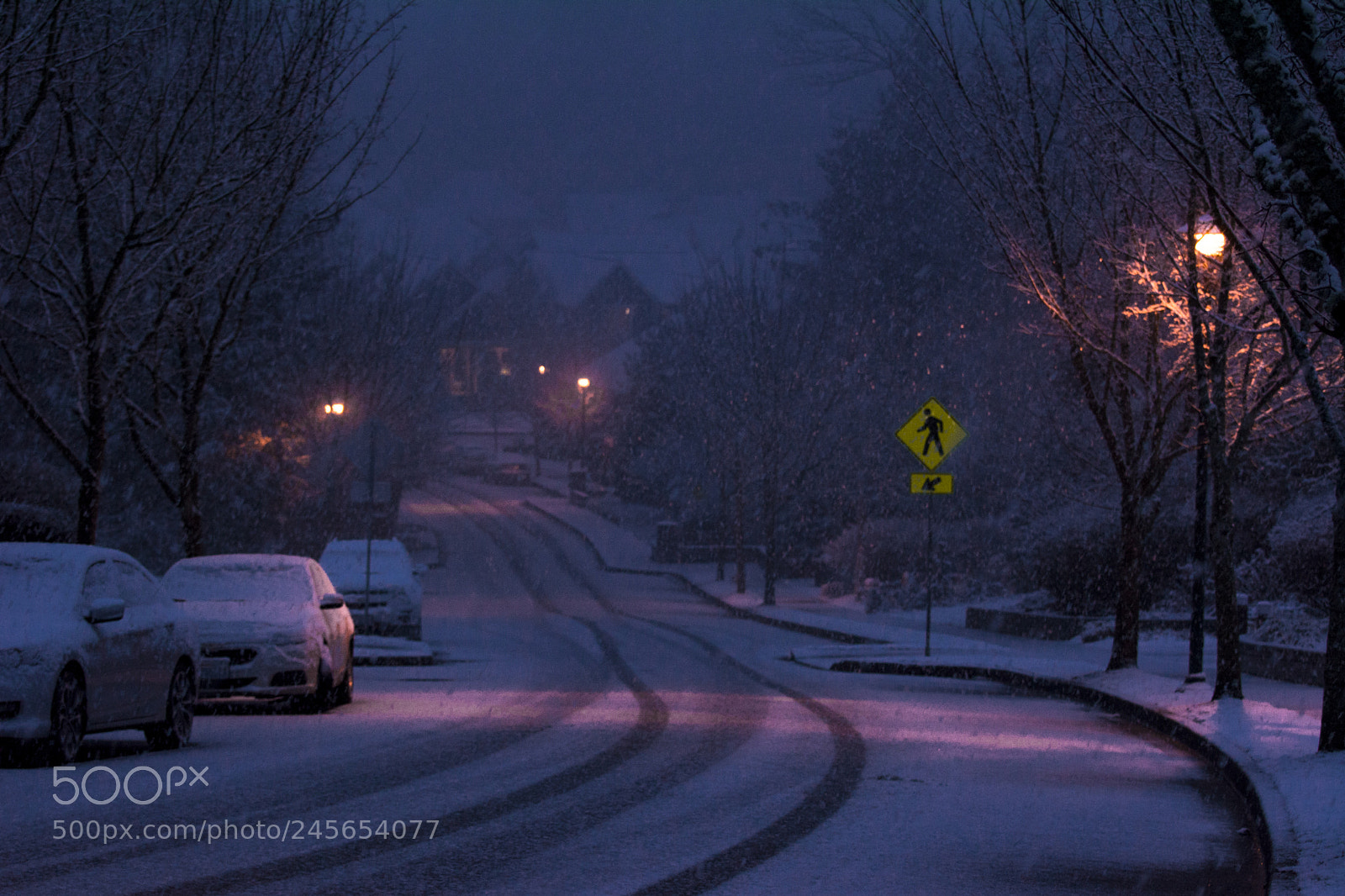 Nikon D5200 sample photo. Snowy street photography
