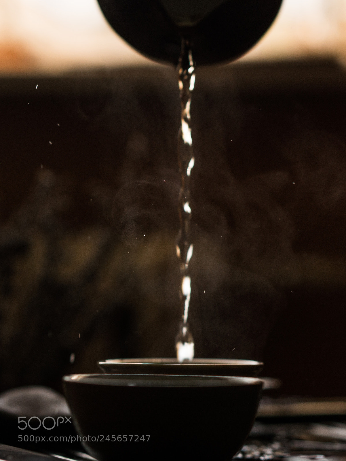 Sony a6300 sample photo. Green tea pouring in photography