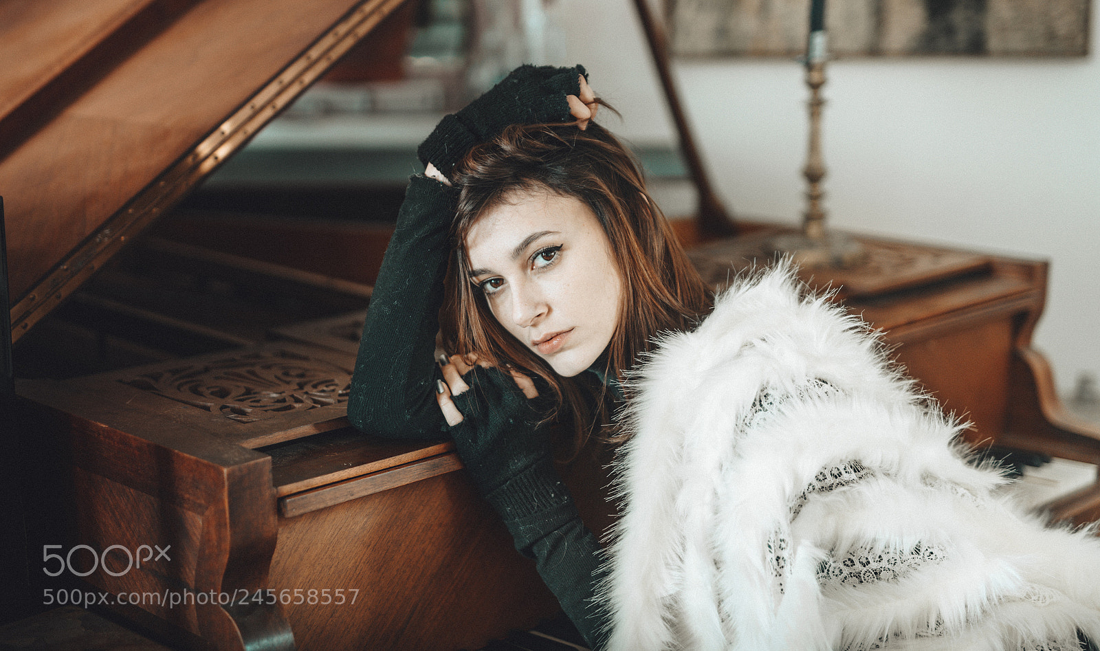 Nikon D850 sample photo. Nina at piano photography