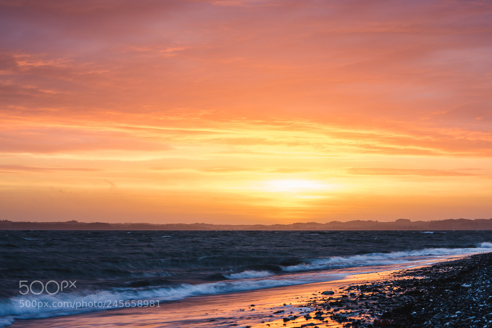 Sony a7 II sample photo. Sunset in denmark photography