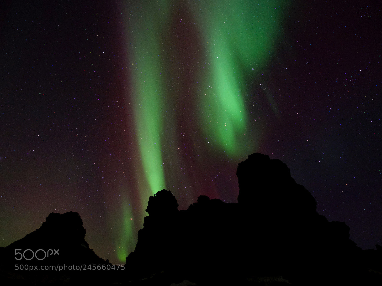 Olympus OM-D E-M1 sample photo. Aurora silhouette photography