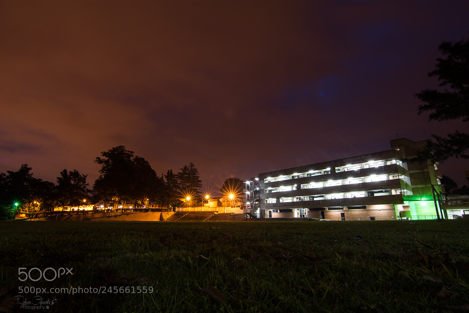 Nikon D7200 sample photo. Nightfall at college photography