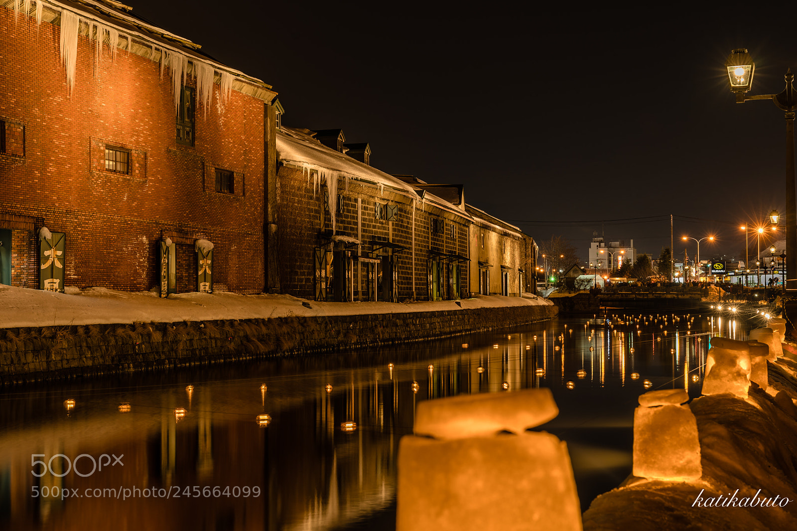Sony a9 sample photo. Otaru snow light path photography
