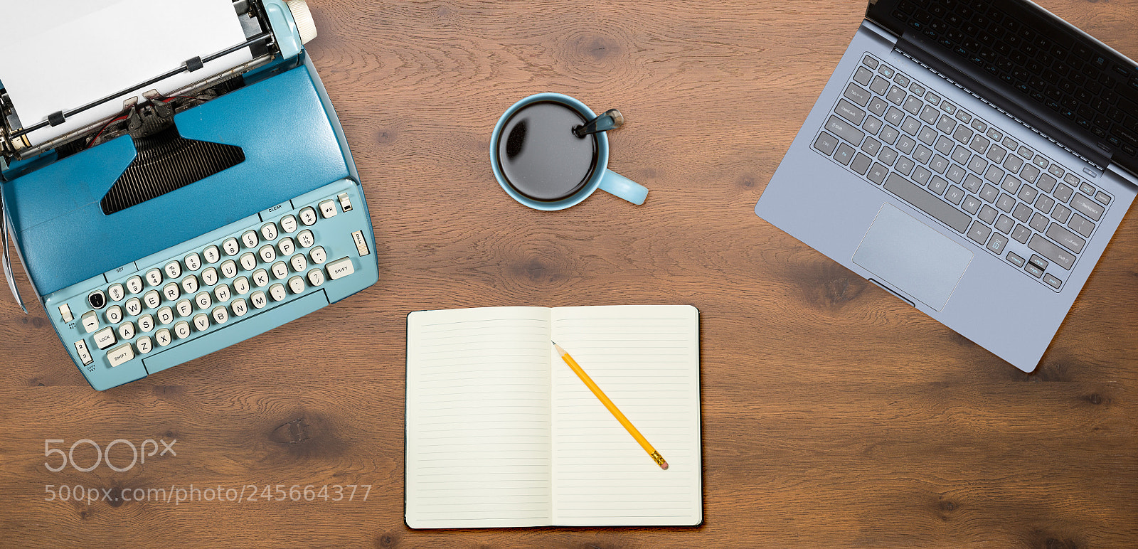 Sony a7R II sample photo. Electric typewriter and laptop photography