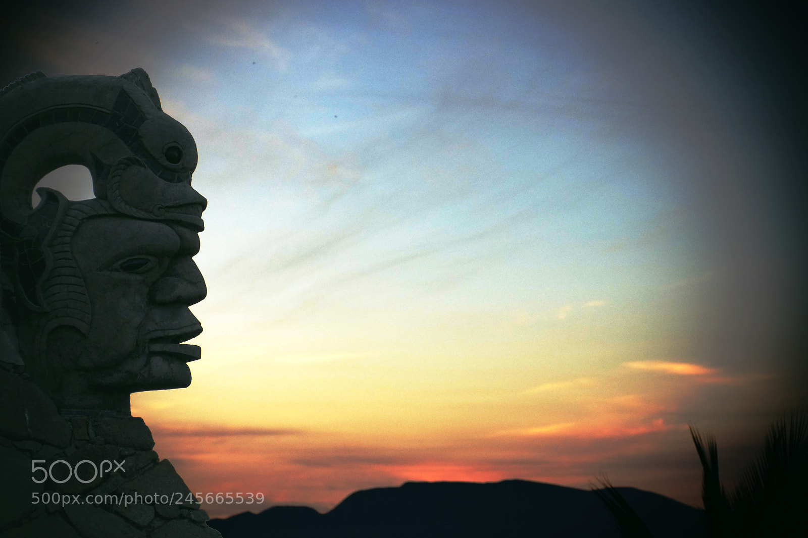 Nikon D5600 sample photo. Mayan priest and sunset photography