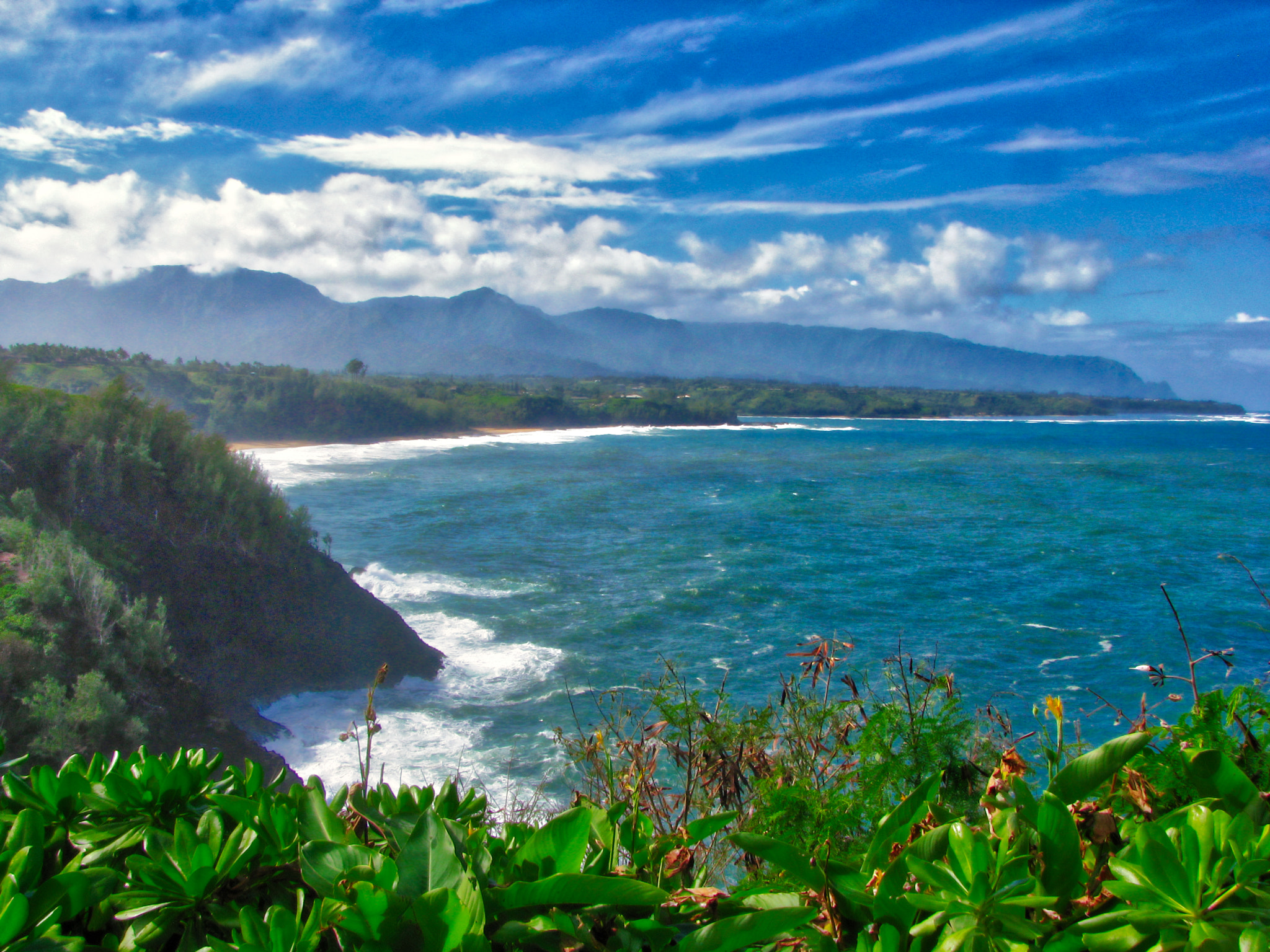 Canon POWERSHOT SX100 IS sample photo. Princeville shore kauai photography