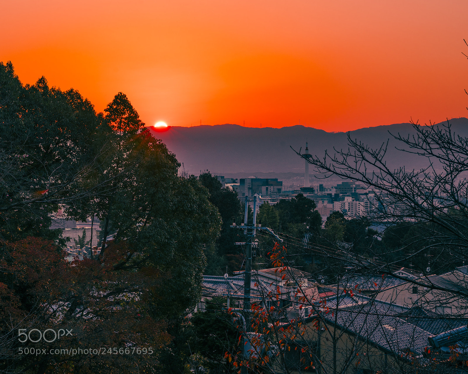 Sony a7R II sample photo. Sunset at kiyomizu-dera photography