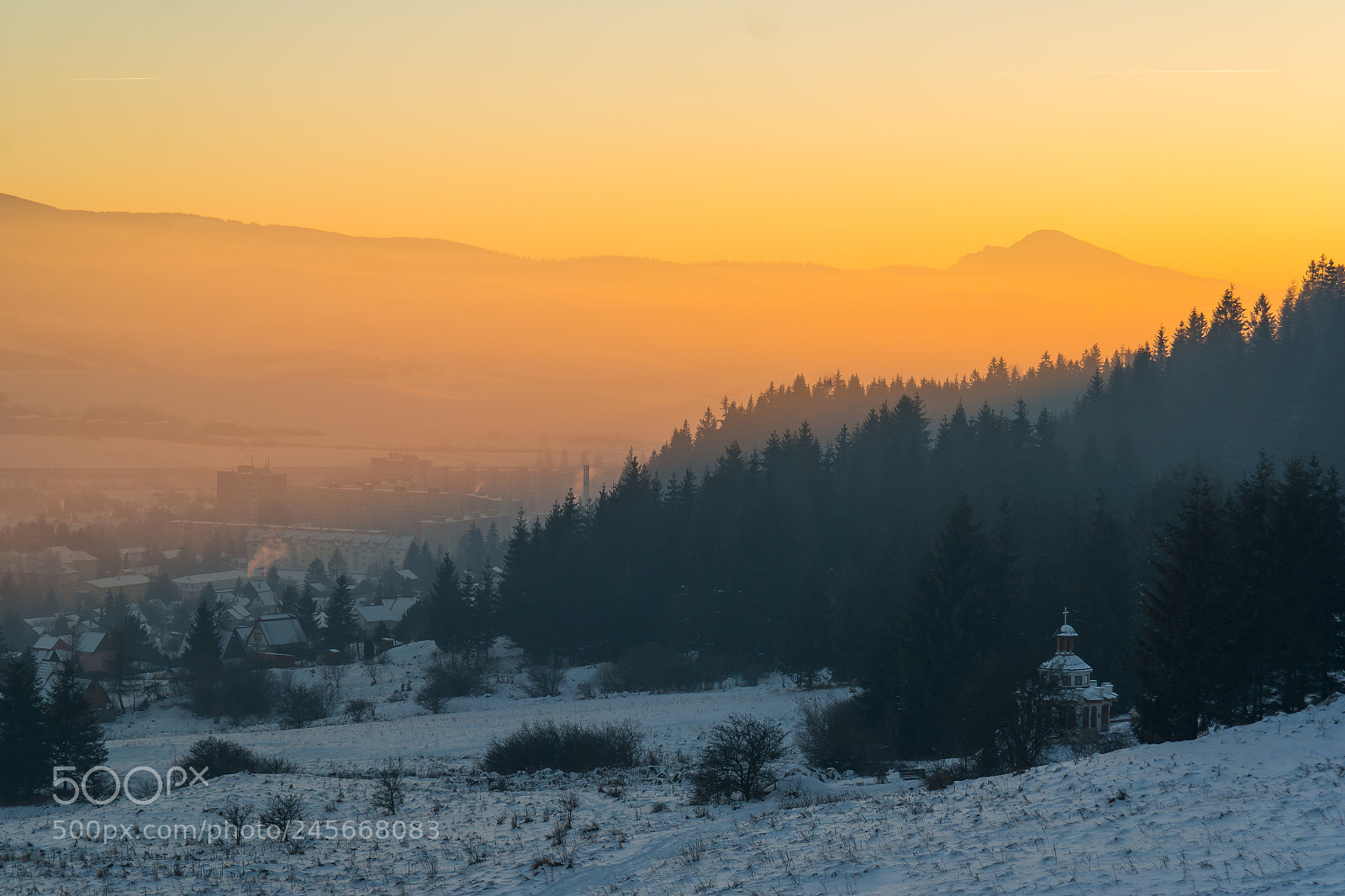 Samsung NX300 sample photo. Winter sunset photography