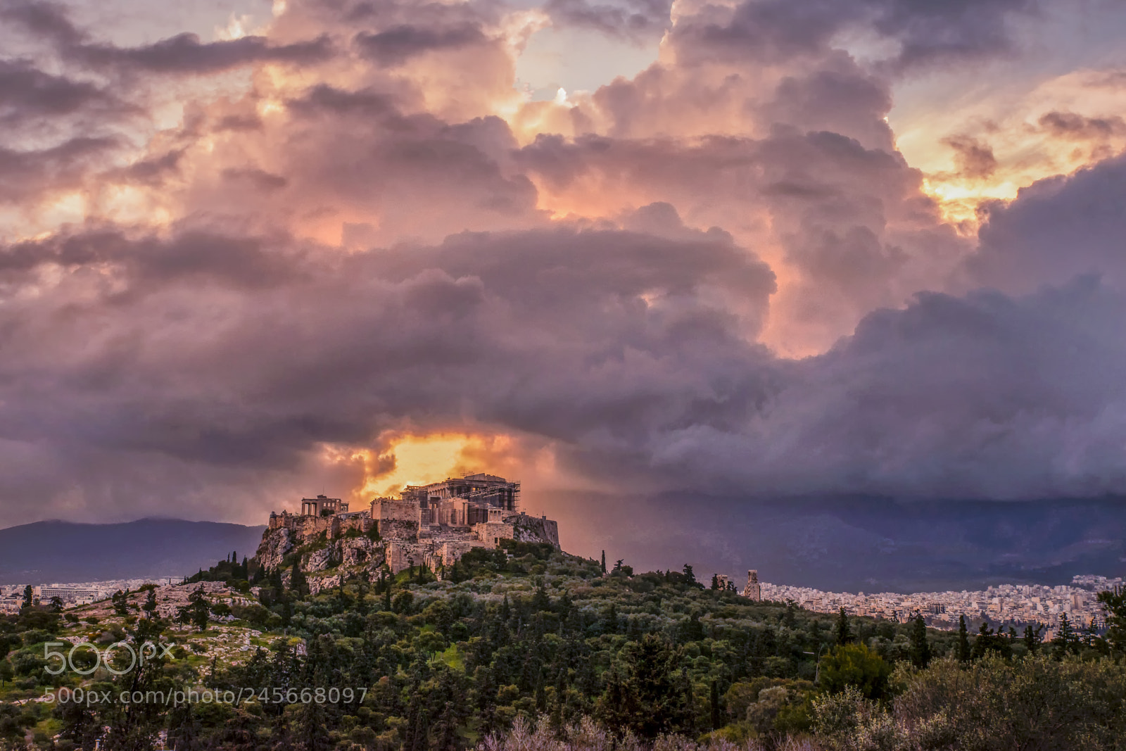 Nikon D800 sample photo. Sunrise over acropolis photography