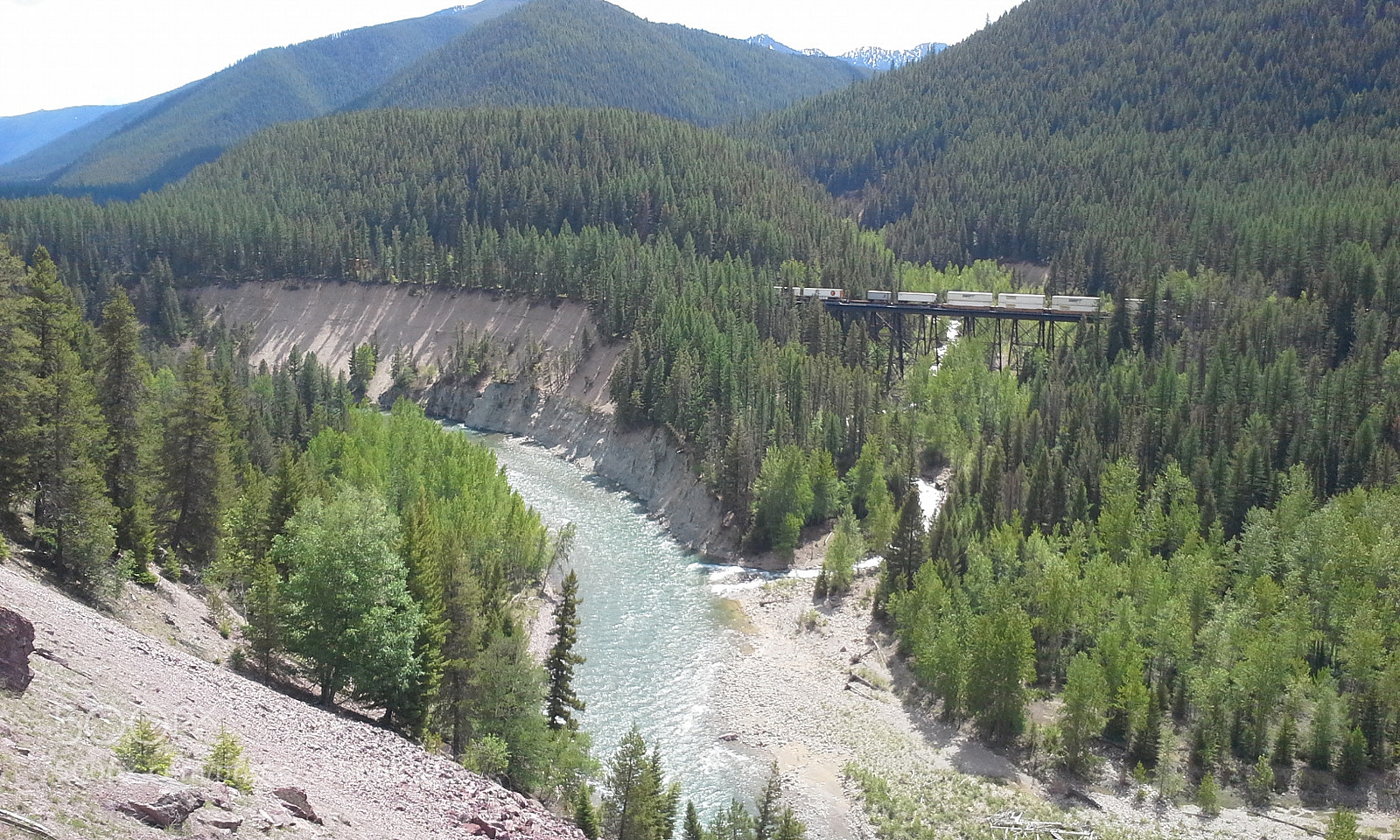 Samsung Galaxy S3 Mini sample photo. Tracks over valley photography