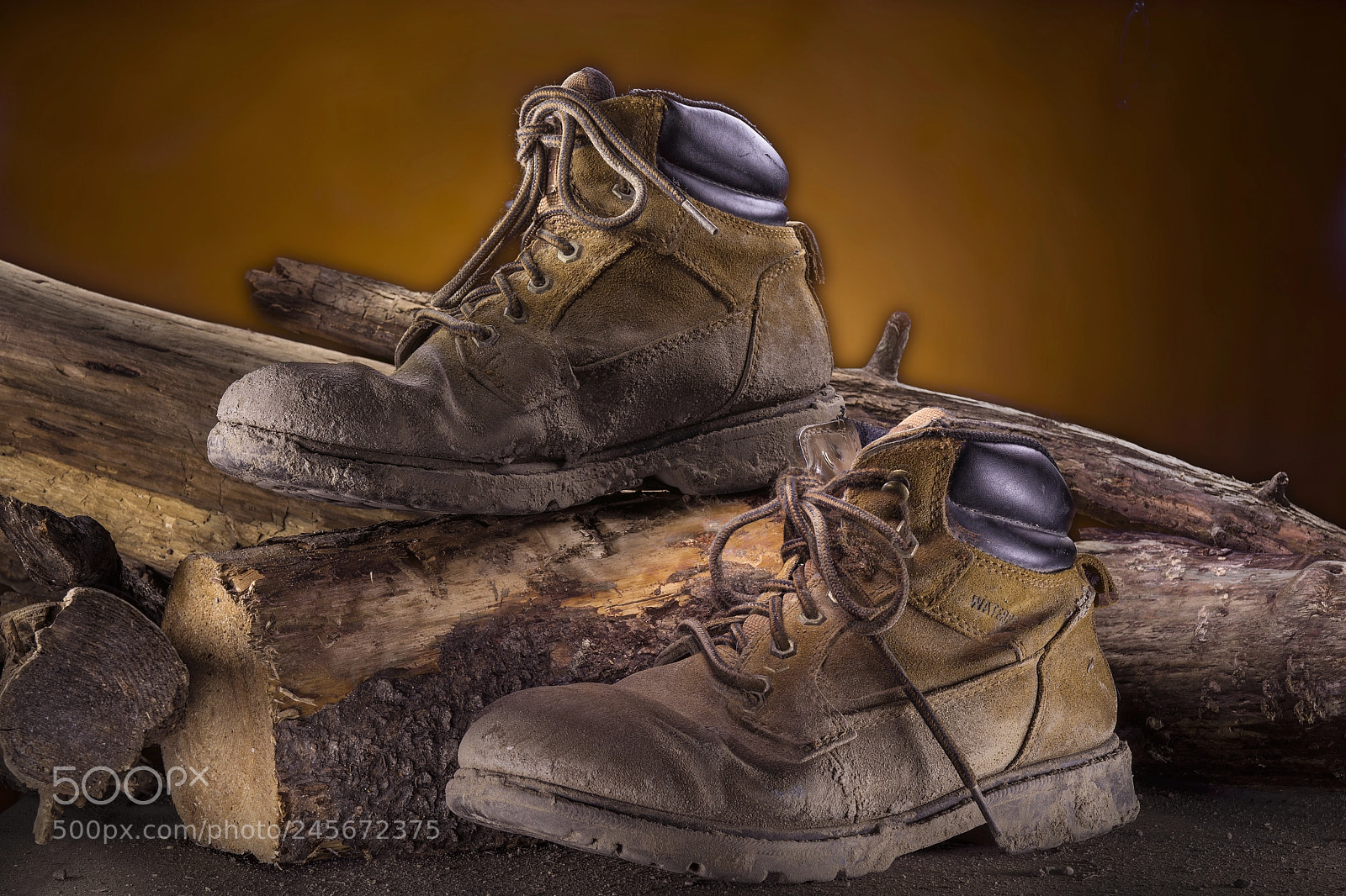 Nikon D7100 sample photo. Dirty work boots photography