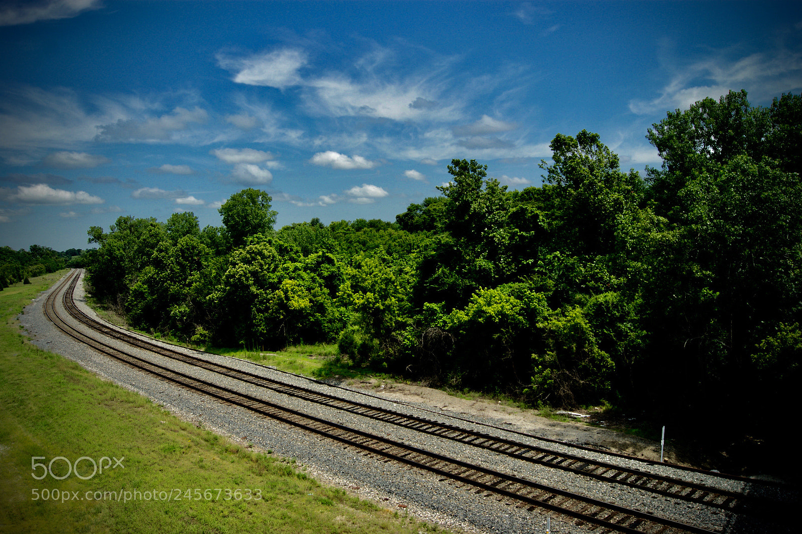 Sony Alpha DSLR-A390 sample photo. Summer day railroad photography