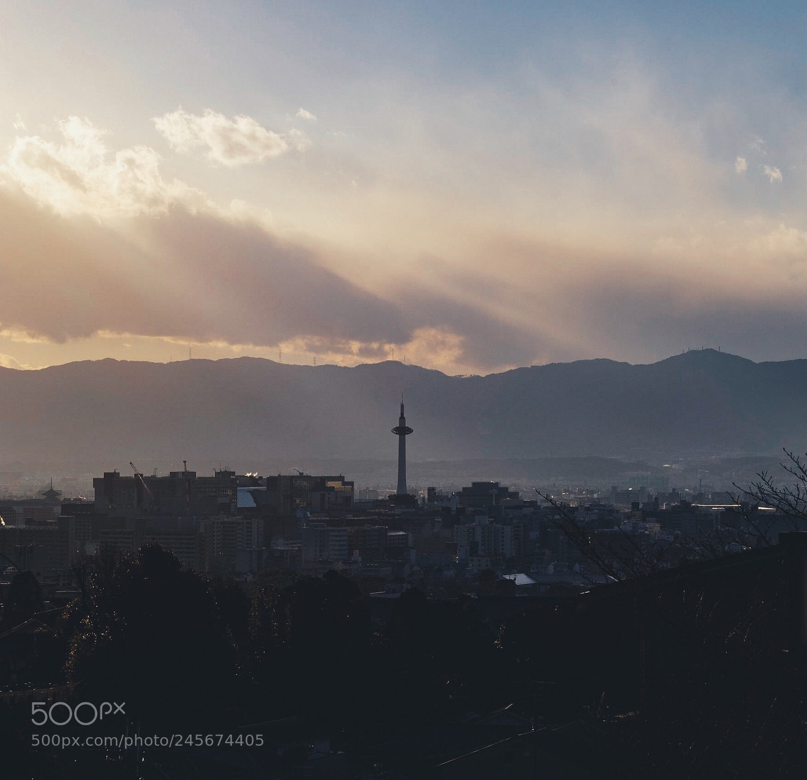 Fujifilm X-T20 sample photo. Kyoto tower from kiyomizu photography