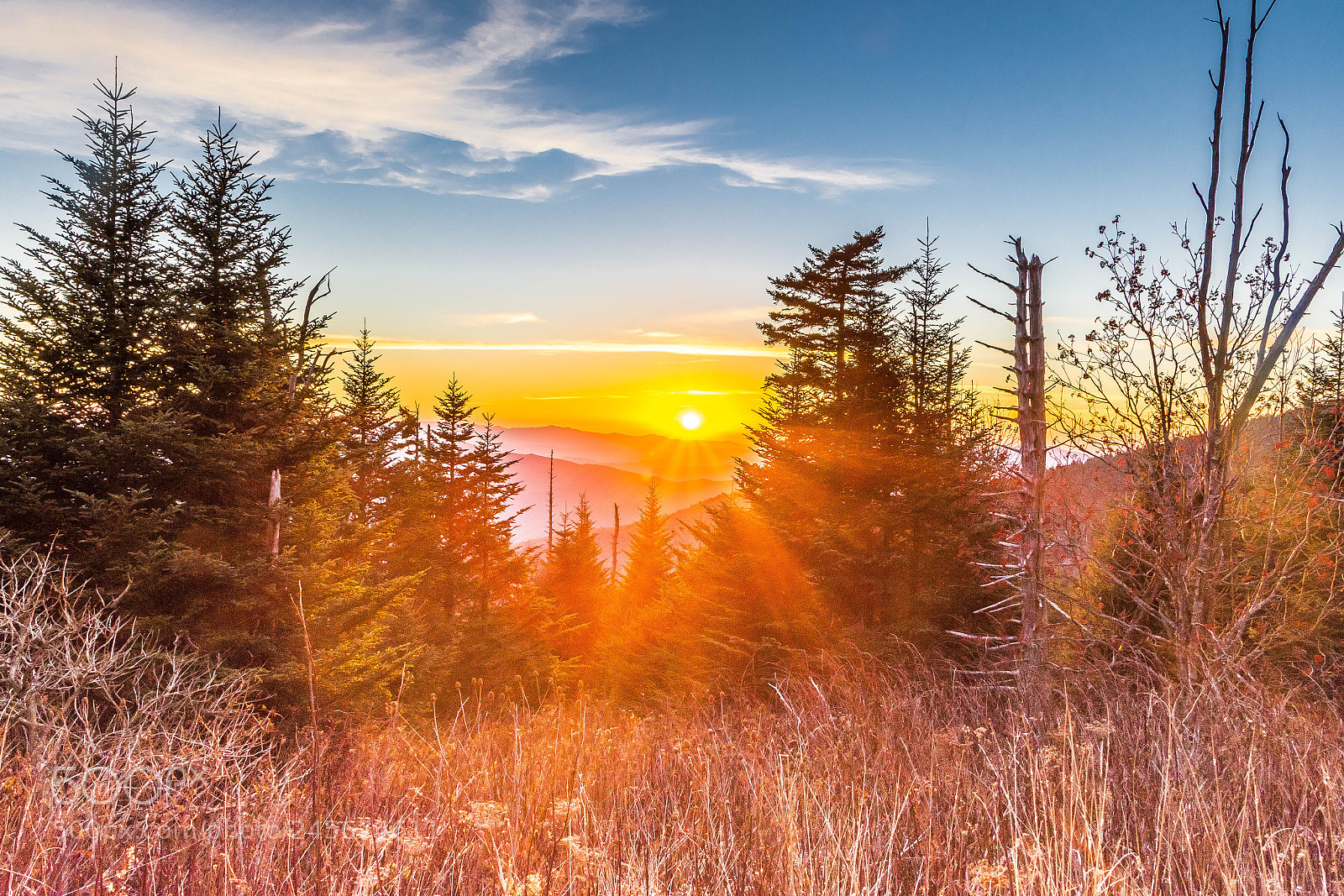 Nikon D7200 sample photo. Sunset at clingmans dome photography