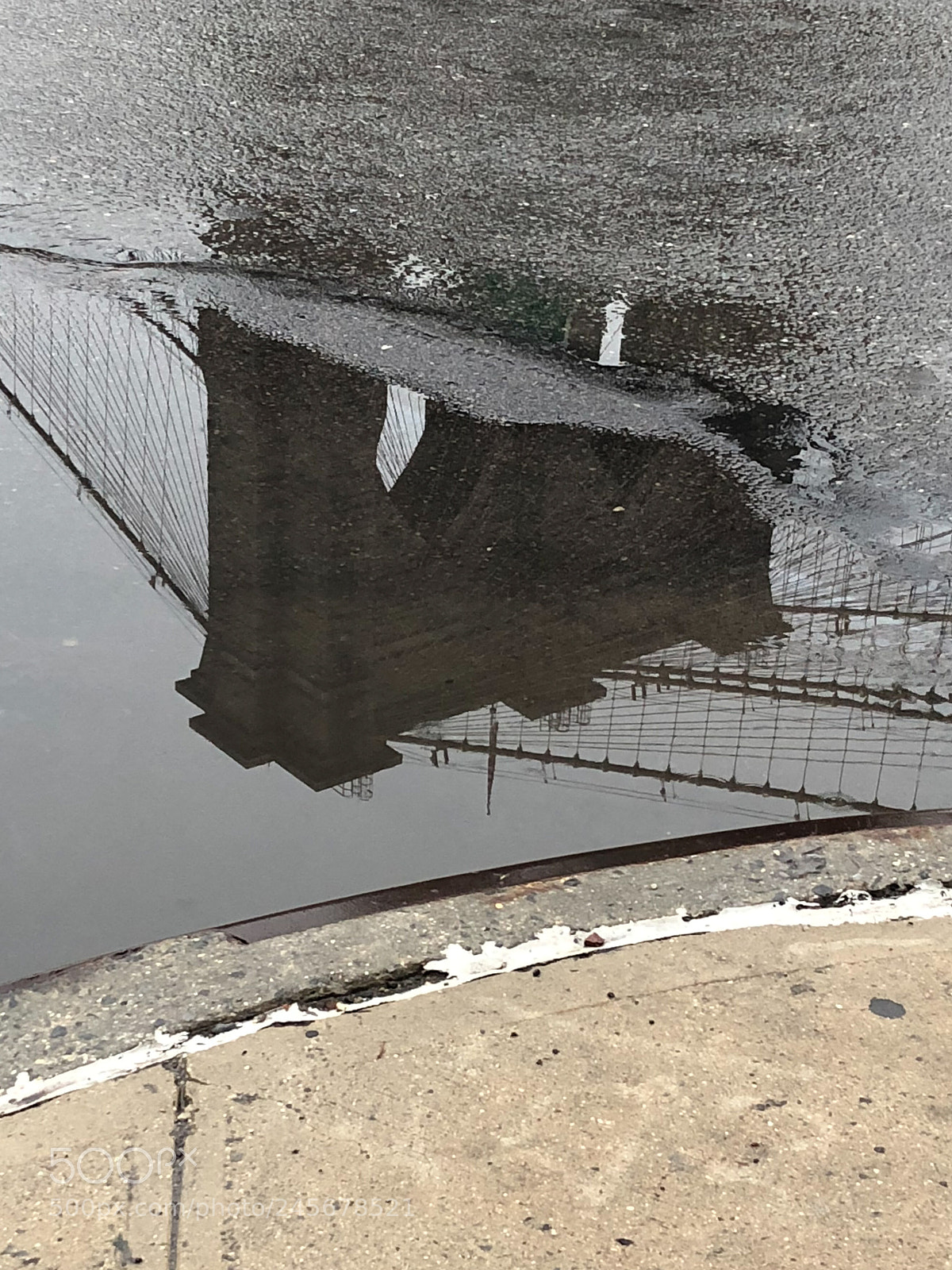 Apple iPhone 8 sample photo. Brooklyn bridge reflection photography