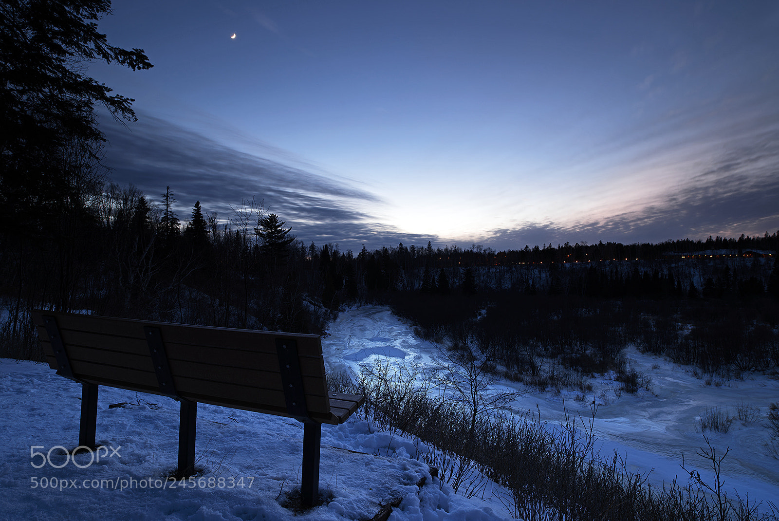 Nikon D810 sample photo. Winter twilight overlook photography