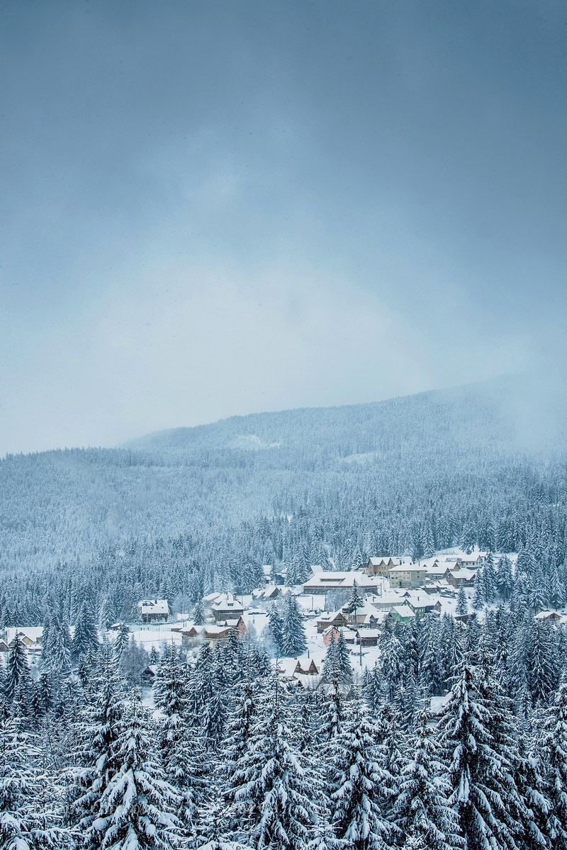 Nikon D7200 sample photo. Winter village photography