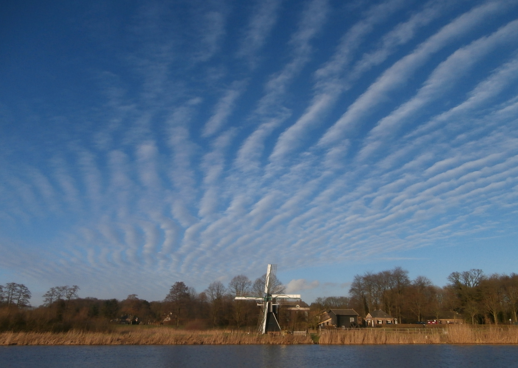 Olympus VR340,D750 sample photo. Altocumulus undulatus. photography