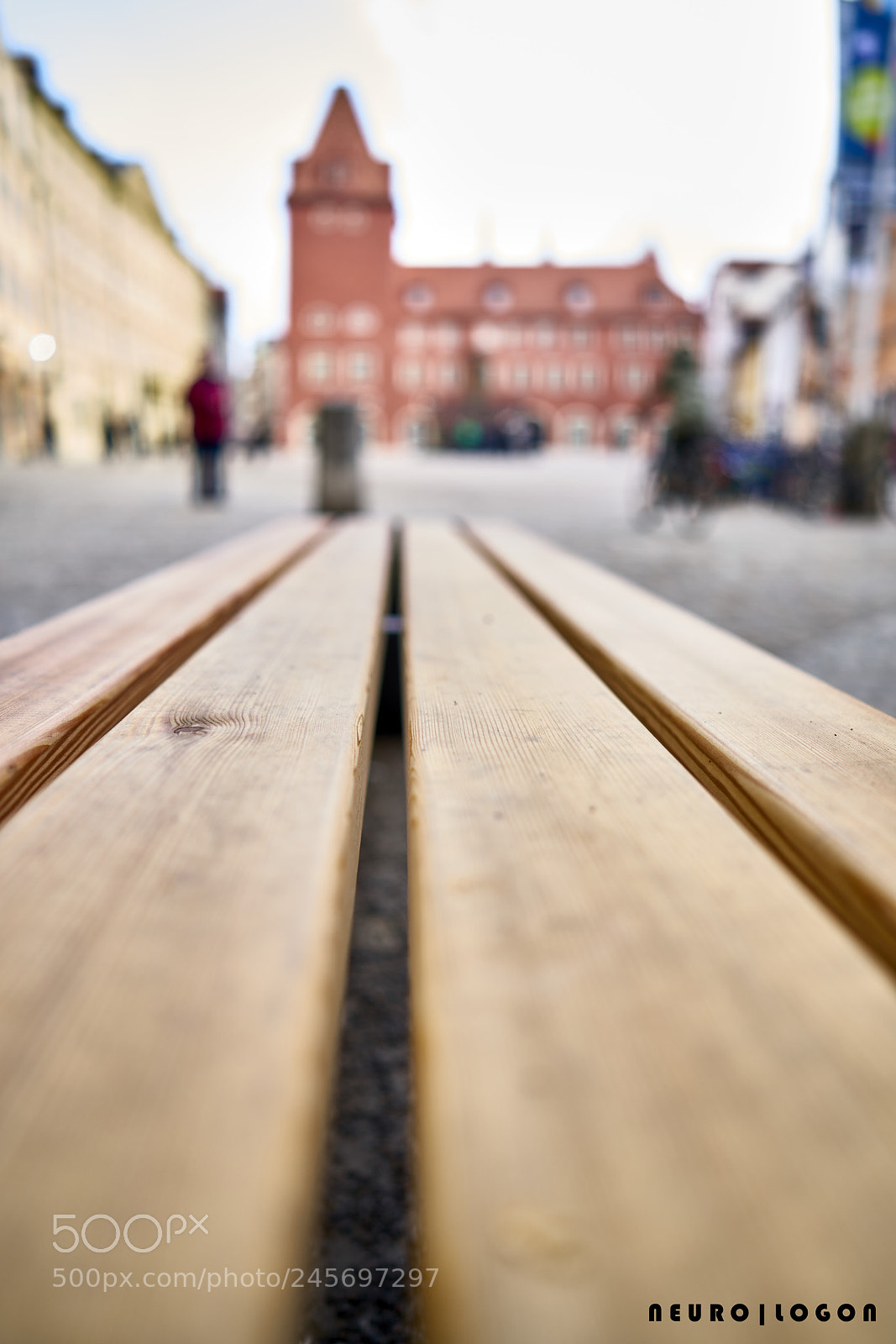 Sony a7R II sample photo. City wood seat photography