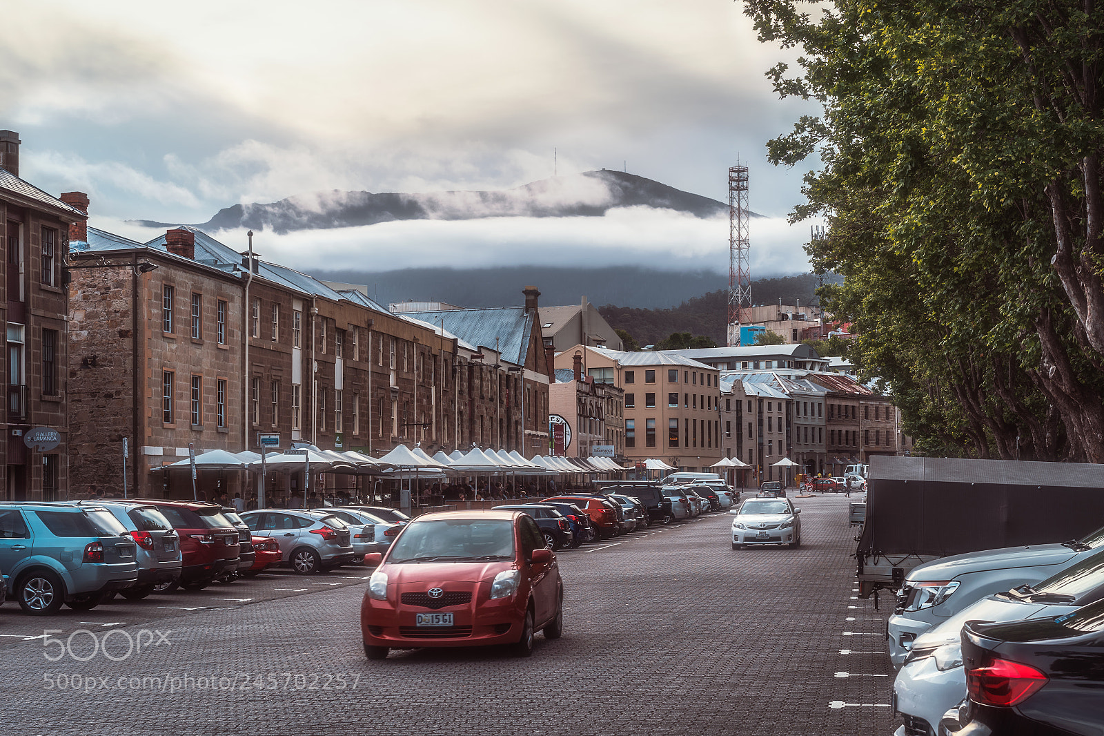 Sony a7 II sample photo. Salamanca & mt wellington photography