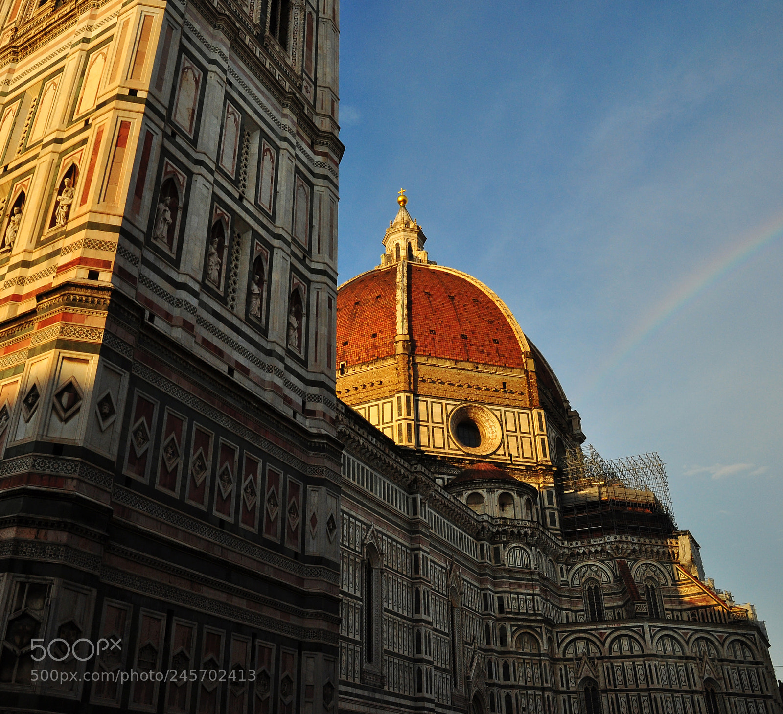 Nikon D90 sample photo. The duomo and rainbow photography