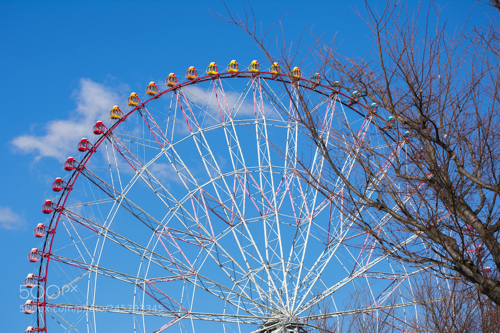 Nikon D3400 sample photo. Ferris wheel, as seen photography