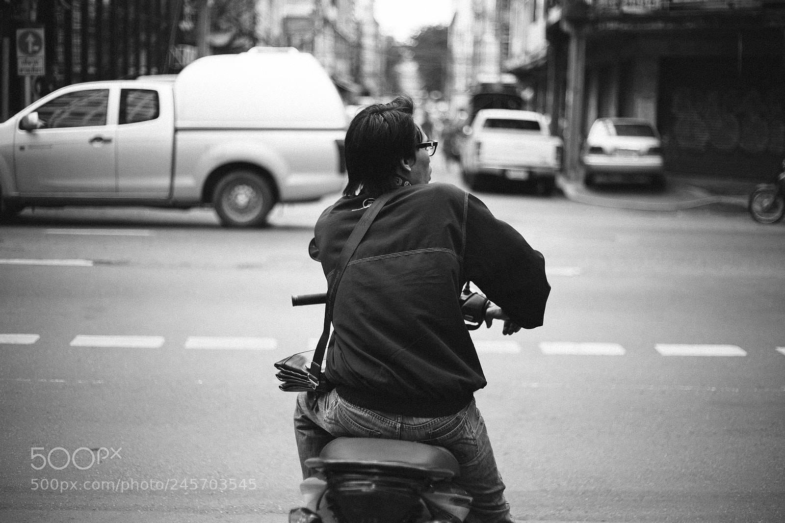Canon EOS 5D sample photo. Old guy on motercycle photography