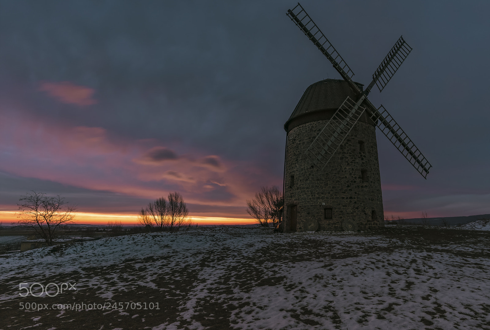 Nikon D810 sample photo. Old windmill and sky photography