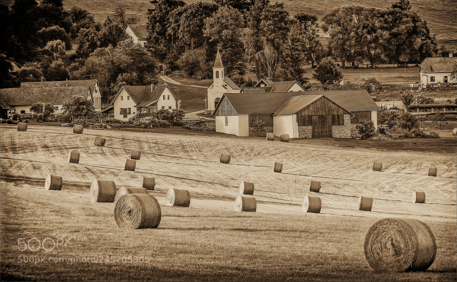 Fujifilm X-T1 sample photo. Šumava village photography