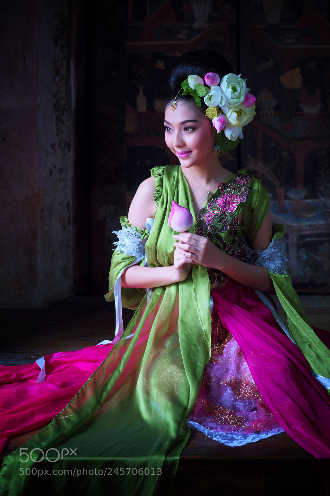 Fujifilm X-T2 sample photo. Beautiful asian woman lotus photography