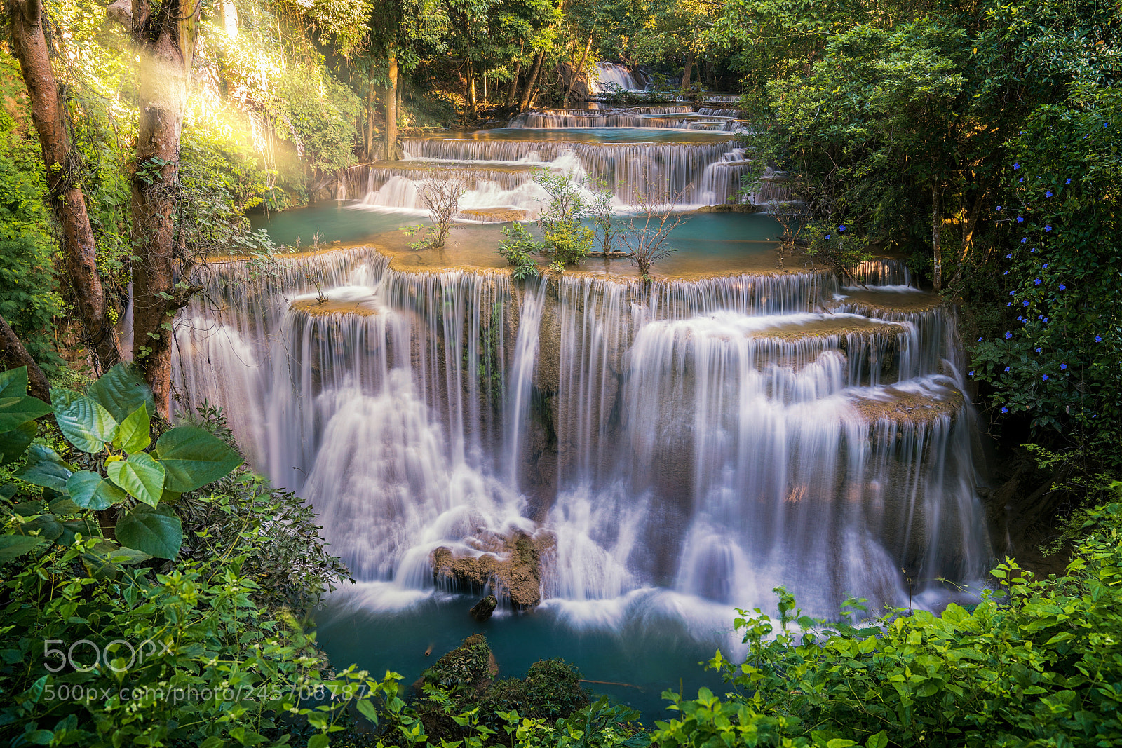 Sony a7R II sample photo. Huay mae khamin waterfall photography