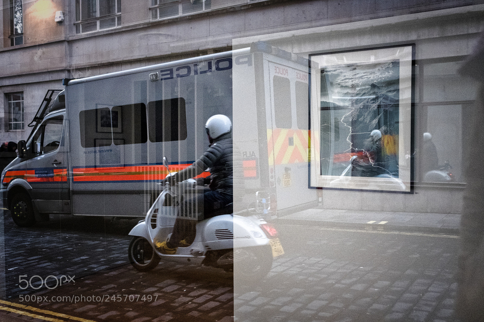 Fujifilm X-T2 sample photo. The police, the lambretta photography