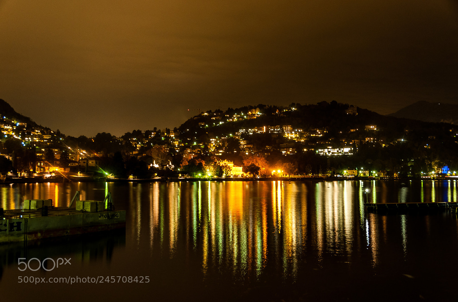 Nikon D5000 sample photo. Como by night photography