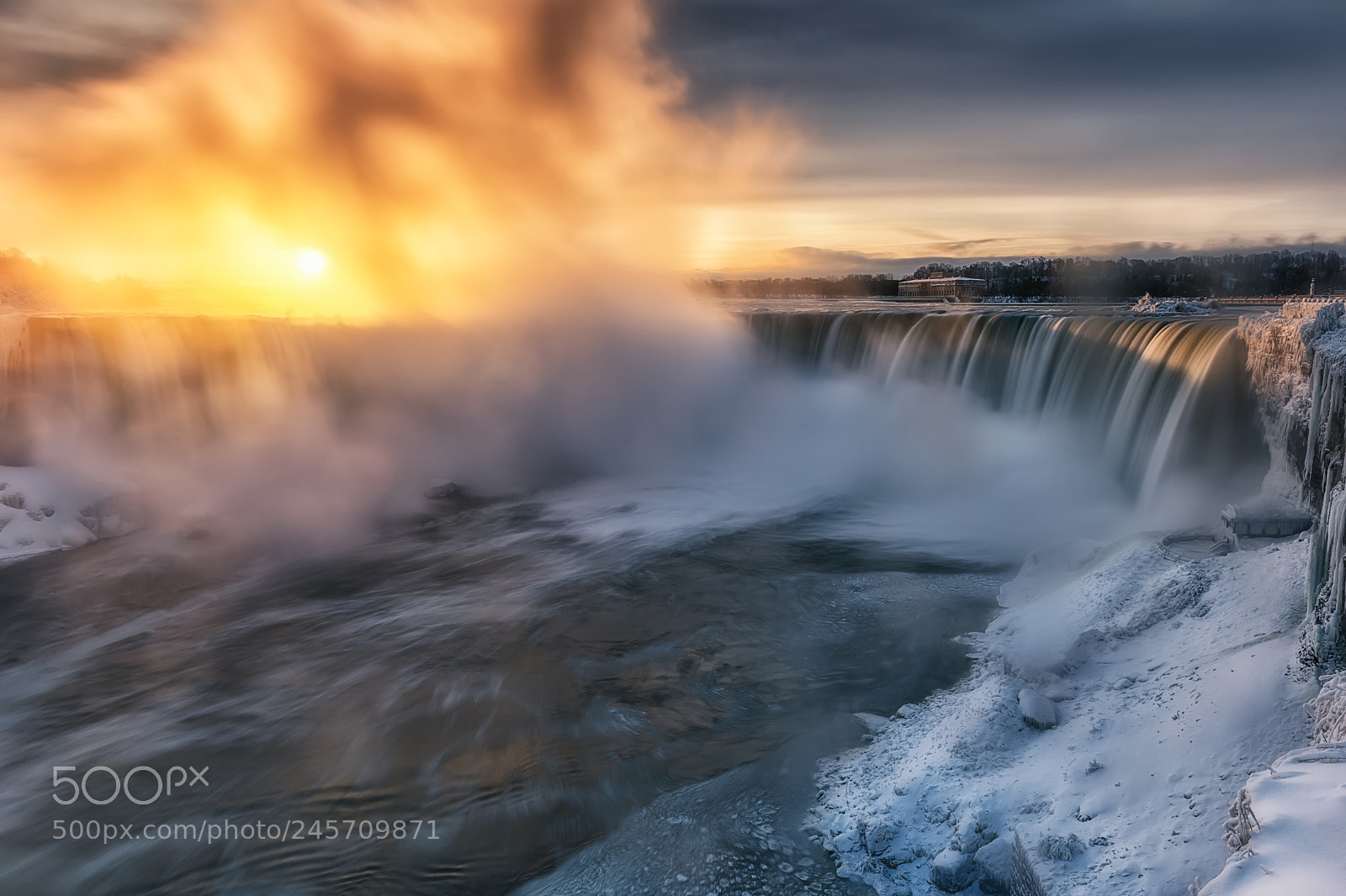 Nikon D810 sample photo. Sunrise at niagara falls photography