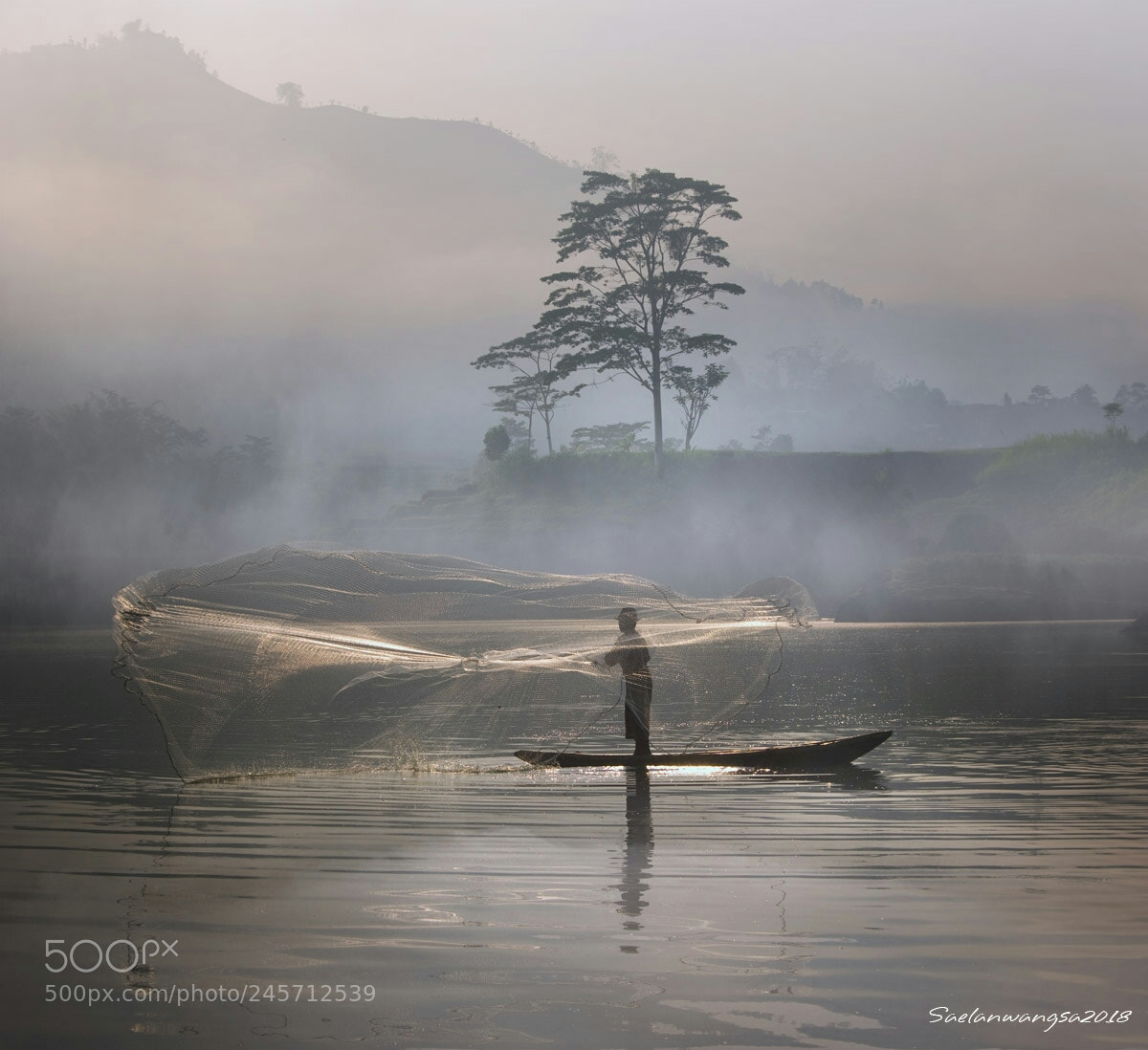 Pentax K10D sample photo. Fishermen in morning day photography