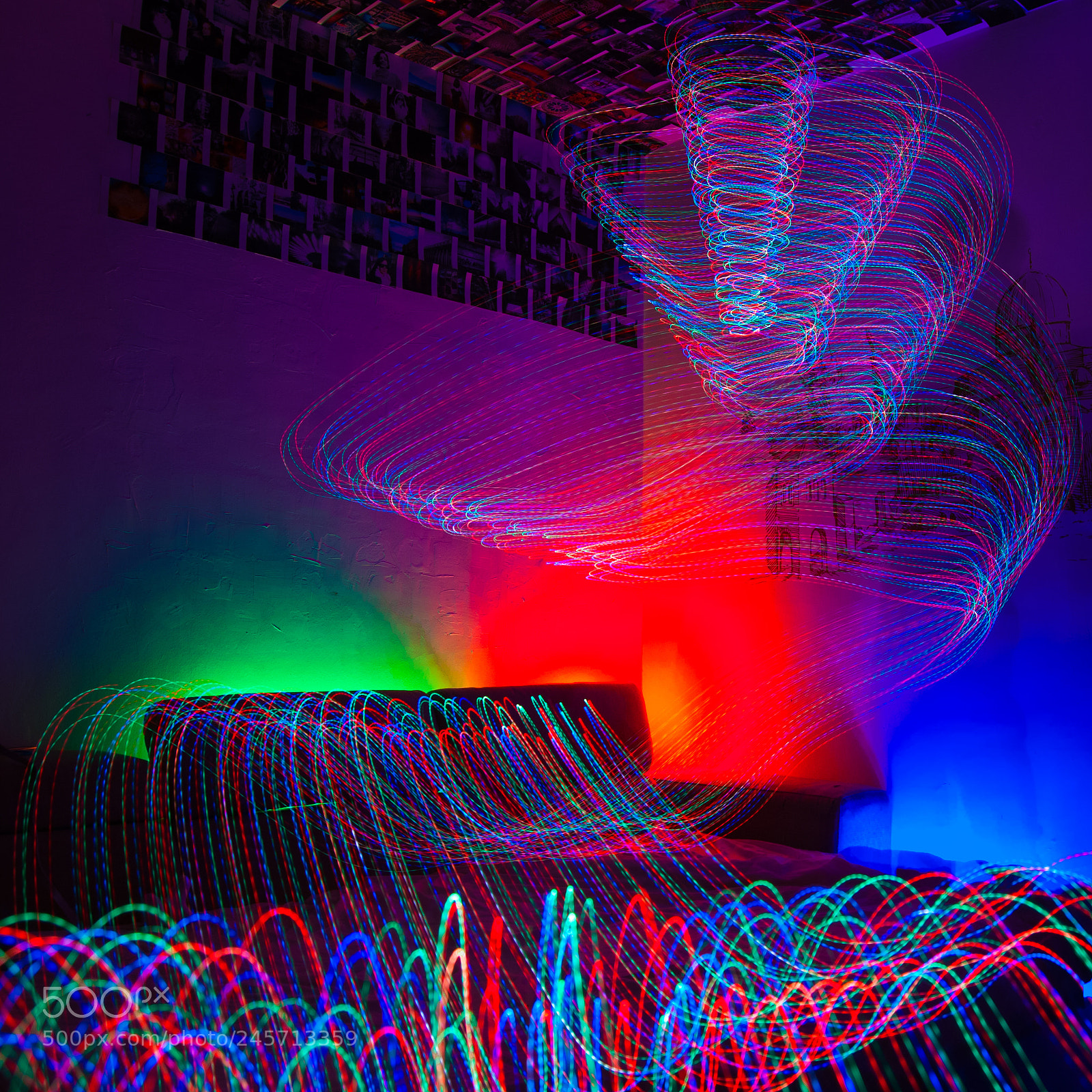 Nikon D80 sample photo. Light paint photography