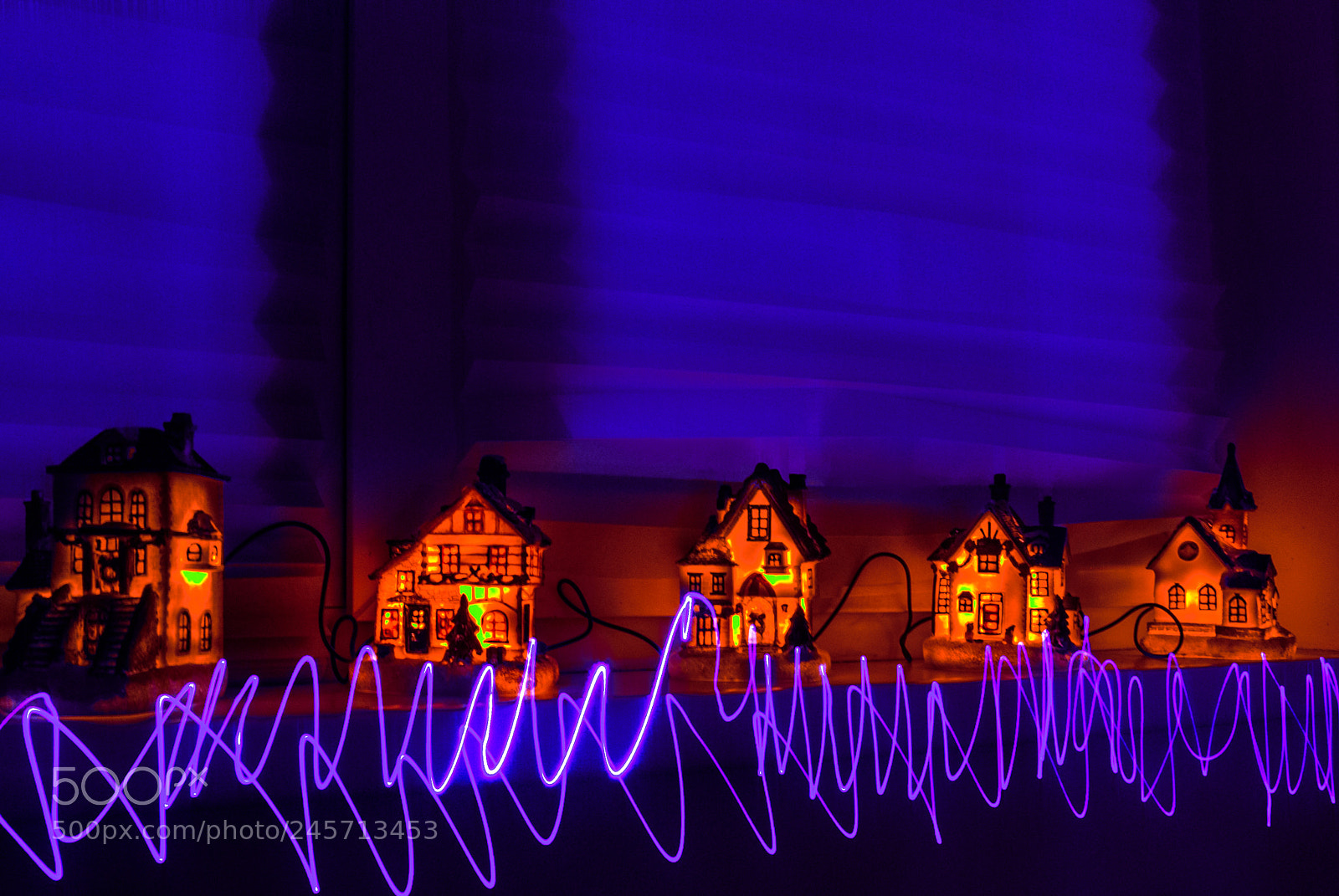 Nikon D80 sample photo. Light paint christmas photography