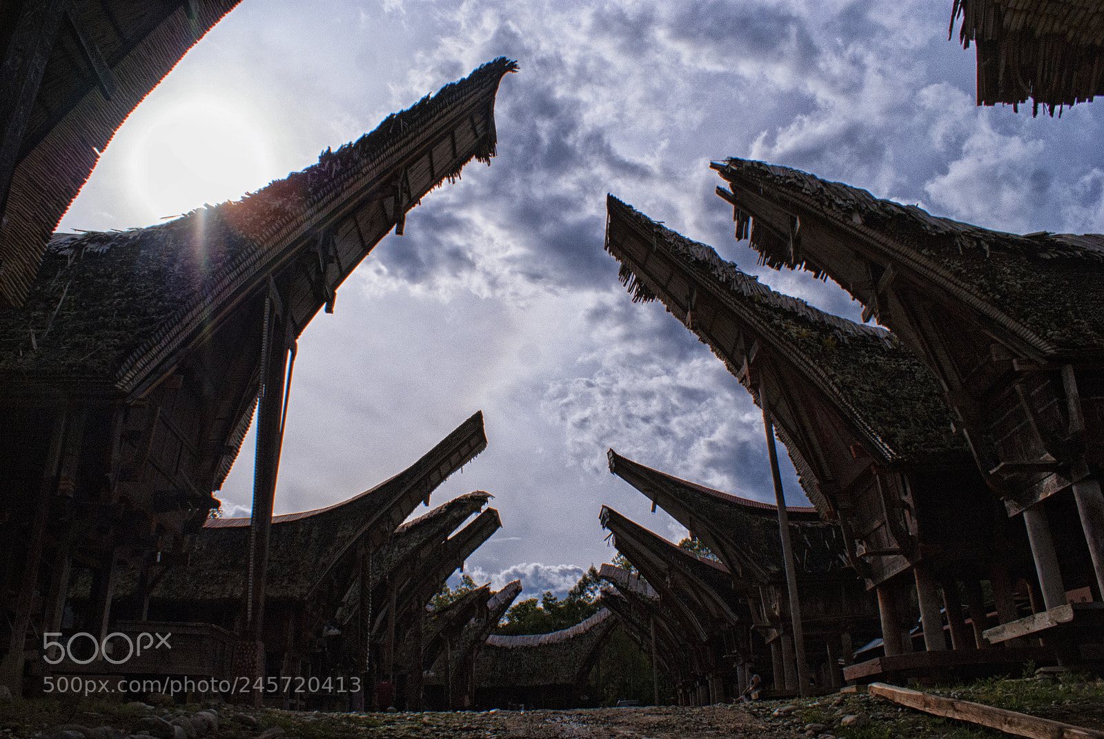 Sony Alpha DSLR-A200 sample photo. Silhouette tongkonan in palawa photography