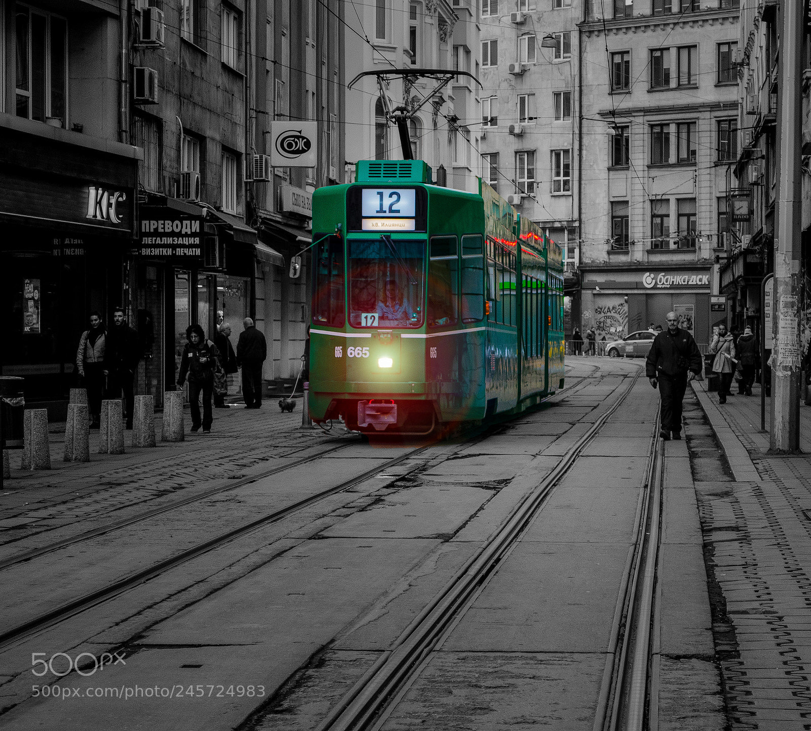 Nikon D5100 sample photo. Train in the city photography