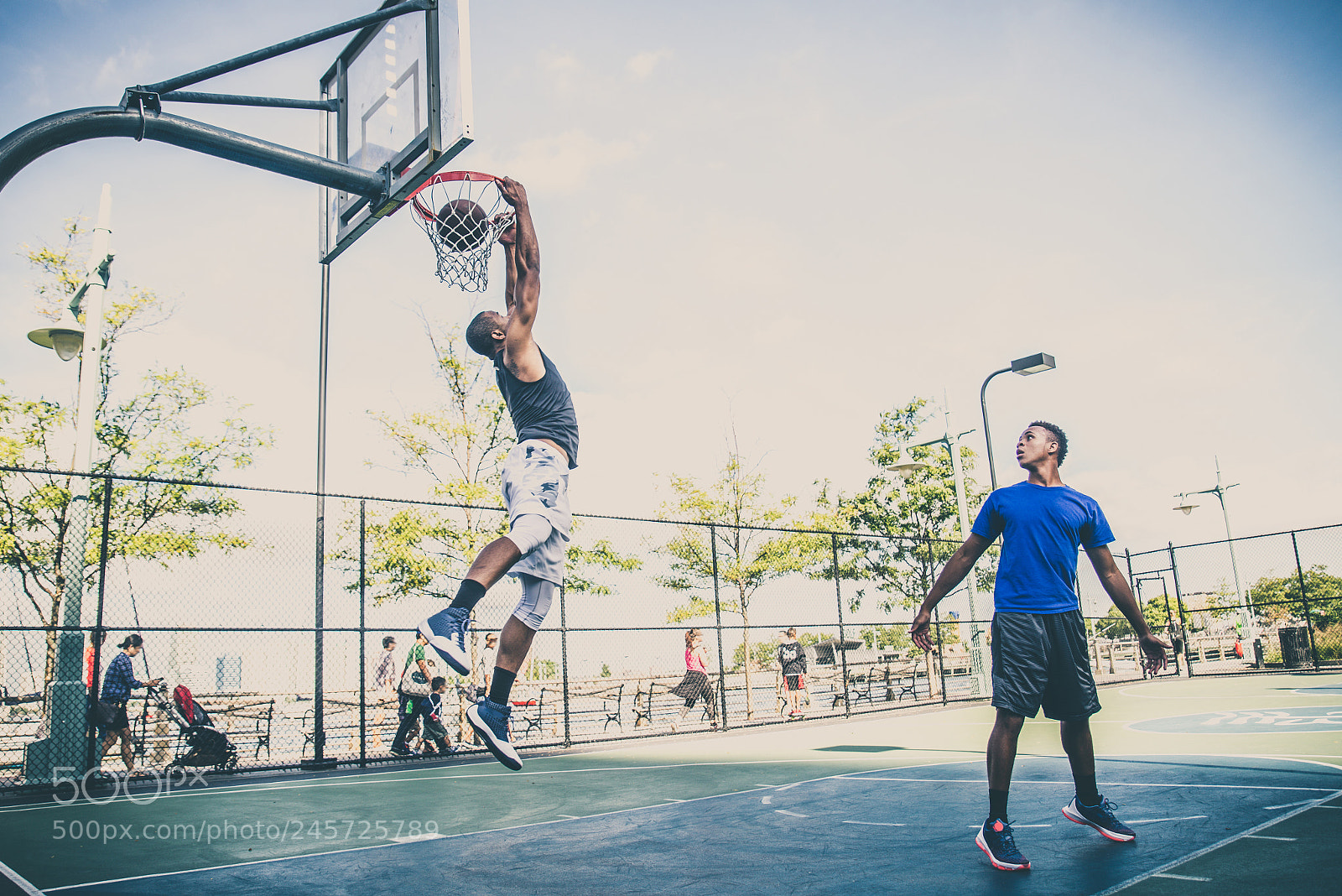 Nikon D610 sample photo. Basketball player playing outdoors photography