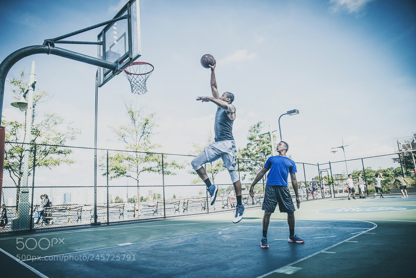 Nikon D610 sample photo. Basketball player playing outdoors photography